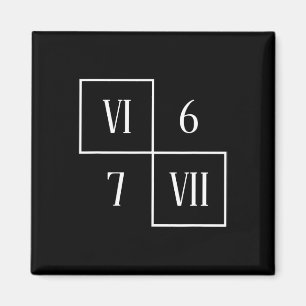 Aimant Drôle Vi Vii 6 7 Mème Chiffres Romains Math Six Se