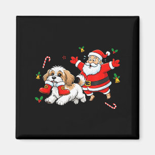 Aimant Drôles bottes de Noël de Santa Claus Havanese Femm