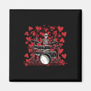Aimant Drummer Valentines Day Rock N Roll Drum Music Love