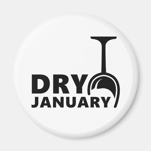 Aimant Dry january, pas d'alcool pendant un mois (Devant)