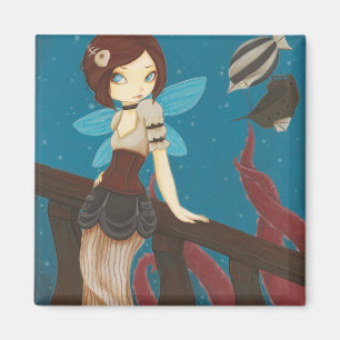 Aimant Du ciel - dirigeable de fée de Steampunk