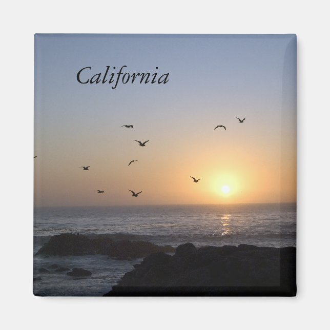 Aimant du coucher de soleil côtier (Devant)