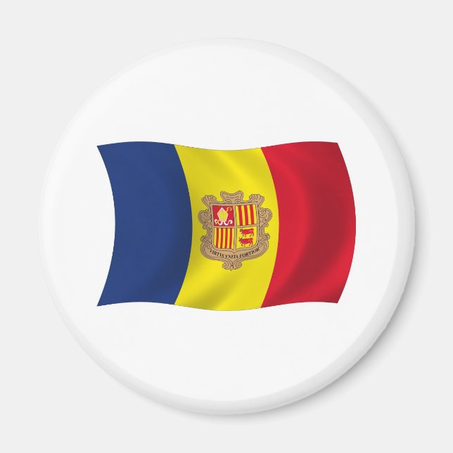 Aimant du drapeau d'Andorre (Devant)