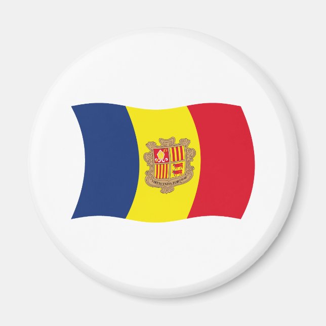 Aimant du drapeau d'Andorre (Devant)