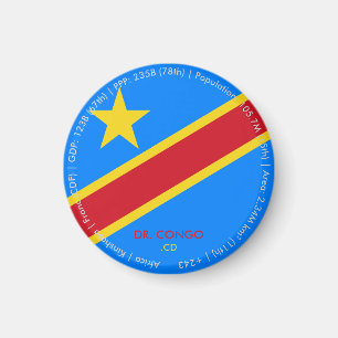 Aimant du drapeau de la RD Congo