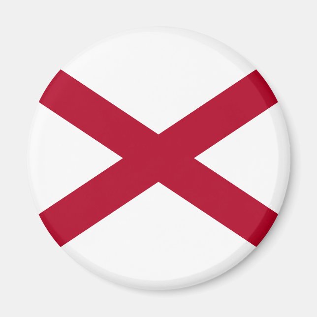 Aimant du drapeau de l'État de l'Alabama (Devant)