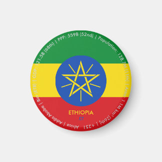 Aimant du drapeau de l'Éthiopie