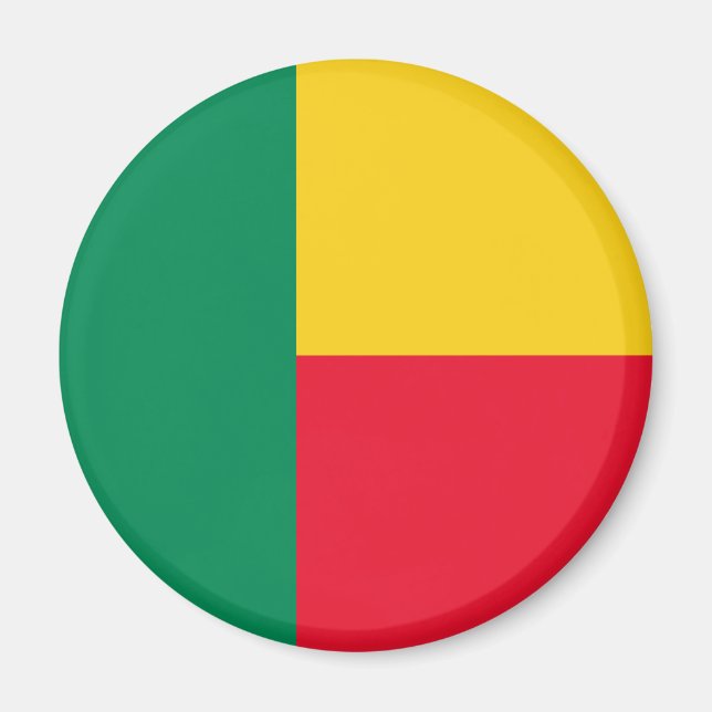 Aimant du drapeau du Bénin (Devant)