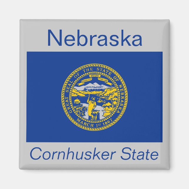 Aimant du drapeau du Nebraska (Devant)