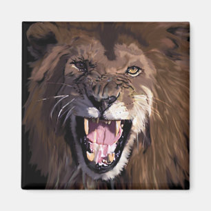 Aimant du lion d'avertissement