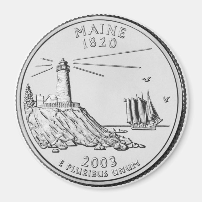 Aimant du Maine State Quarter 2003 (Devant)