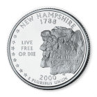 Aimant du New Hampshire State Quarter 2000