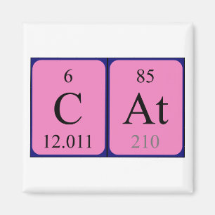 Aimant du nom périodique de la table de chat