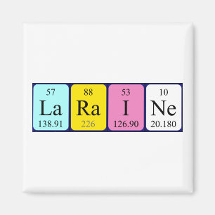 Aimant du nom périodique de la table Laraine