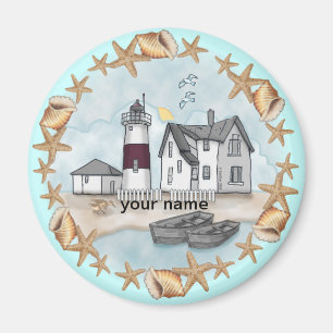 Aimant du phare Connecticut Shells