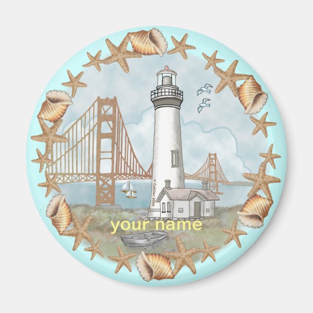 Aimant du phare de California Shells (Devant)