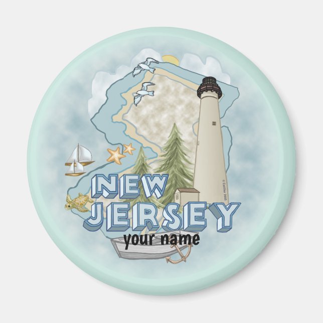 aimant du phare du New Jersey (Devant)