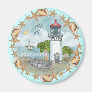 Aimant du phare Hawaii Shells