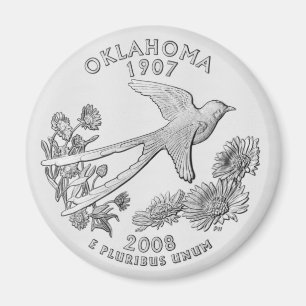 Aimant du quart de dollar de l'Oklahoma