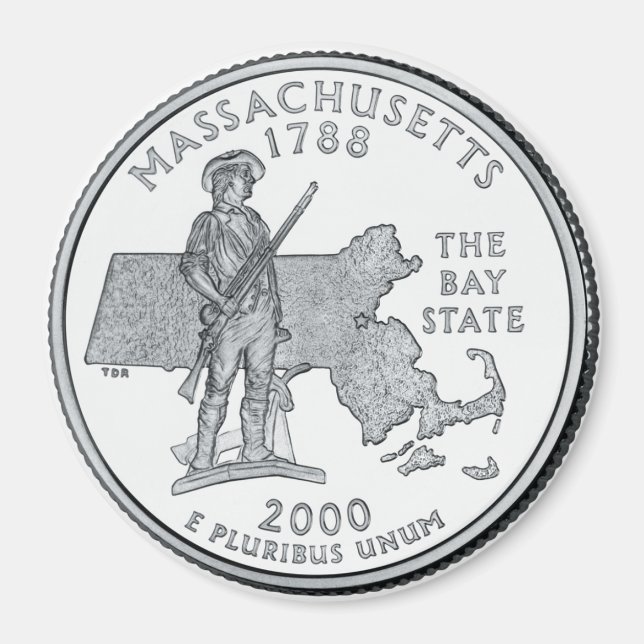 Aimant du quartier d'état du Massachusetts 2000 (Devant)