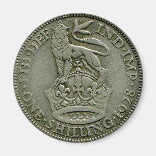 Aimant du shilling 1928 britannique