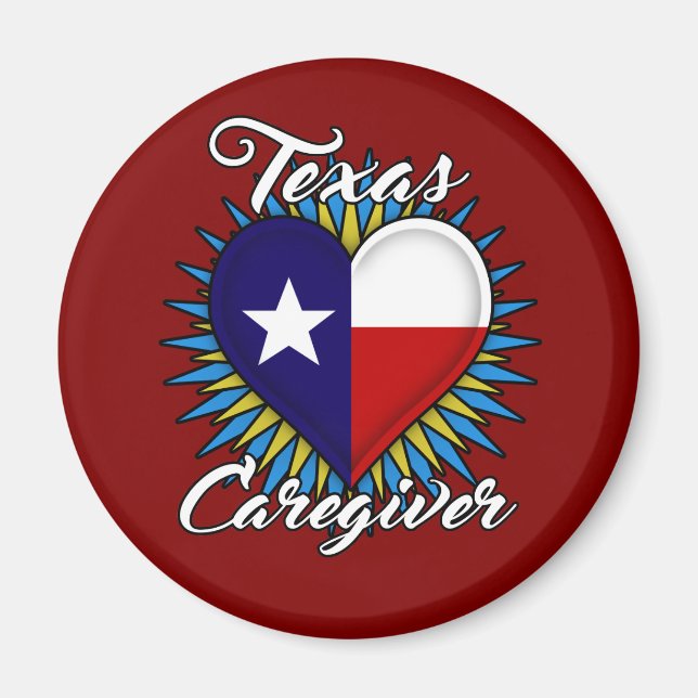 Aimant du Texas Caregiver (arrière - plan du marro (Devant)