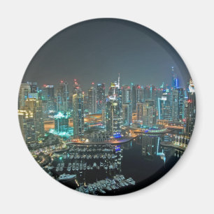 Aimant Dubaï, Skyline des Emirats Arabes Unis la nuit