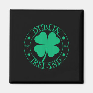 Aimant Dublin Irlande Est 988 Clover Leaf Shamrock St. P
