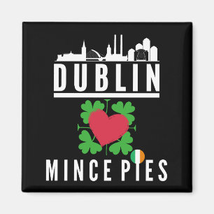 Aimant Dublin Loves Mince Pies Cityscape