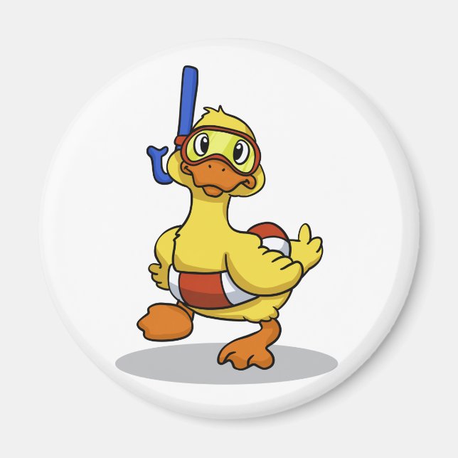 Aimant Duck wearing snorkeling mask choose (Devant)