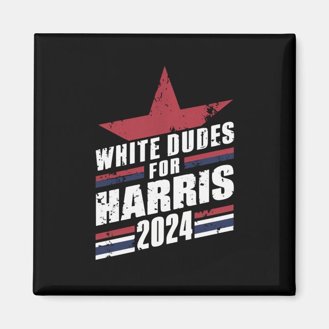 Aimant Dudes Blanches Pour Kamala Harris 2024 (Devant)