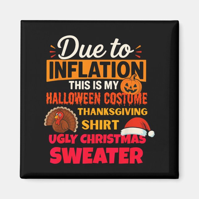 Aimant Due To Inflation This Is My Halloween Thanksgiving (Devant)