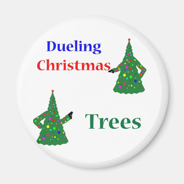 Aimant Duel arbres de Noël (Devant)