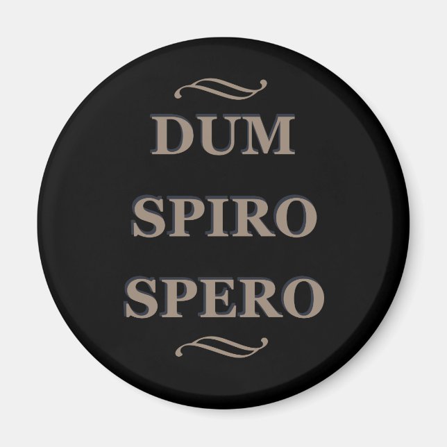 Aimant dum spiro spero Pendant que je respire, j'espère (Devant)