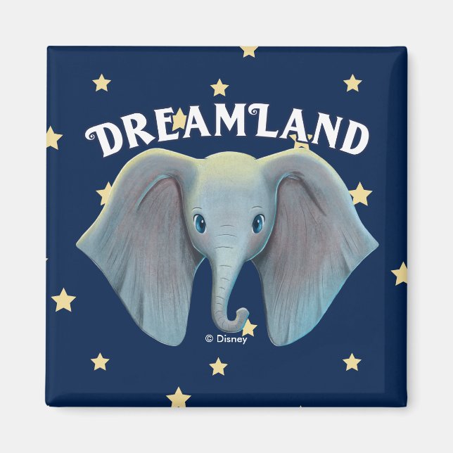 Aimant Dumbo | Cute Gros Oreilles Peint Art (Devant)