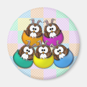 Aimant Easter owl - rainbow