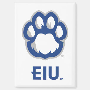 Aimant Eastern Illinois Panthers Empreinte de patte & EIU