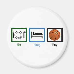 Aimant Eat Sleep Jouer Au Basket