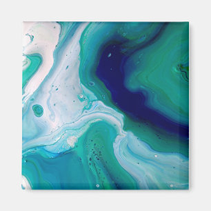 Aimant Eau liquide turquoise bleu Abstraite moderne