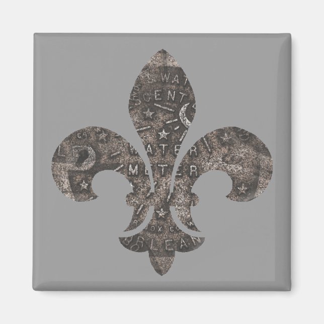 Aimant Eau Mètre Lid Fleur De Lis, (Devant)