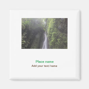 Aimant eau océan plage photo ajouter nom texte place été