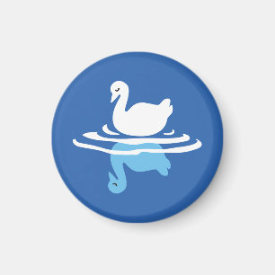 Aimant Eaux sereines - Conception Motif de Swan Lake