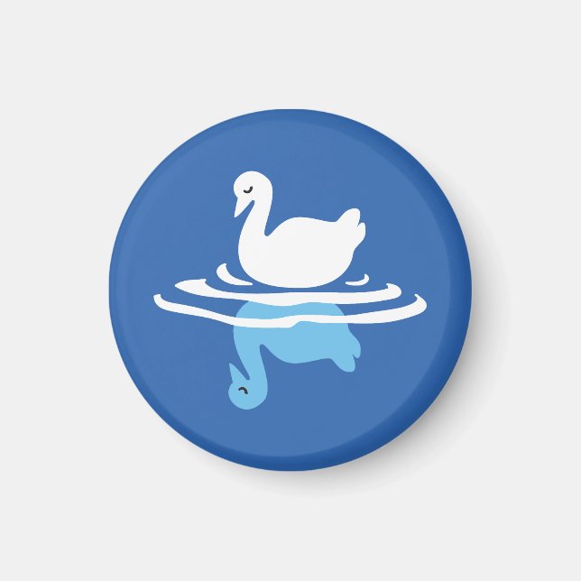 Aimant Eaux sereines - Conception Motif de Swan Lake (Devant)