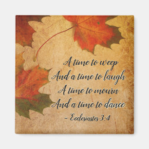 Aimant Ecclesiastes 3:4 Un moment pour pleurer, Feuilles 