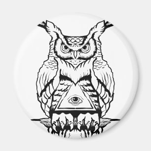 Aimant éclair de hibou à cornes
