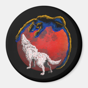 Aimant Éclipse Lunaire Loup Panthère