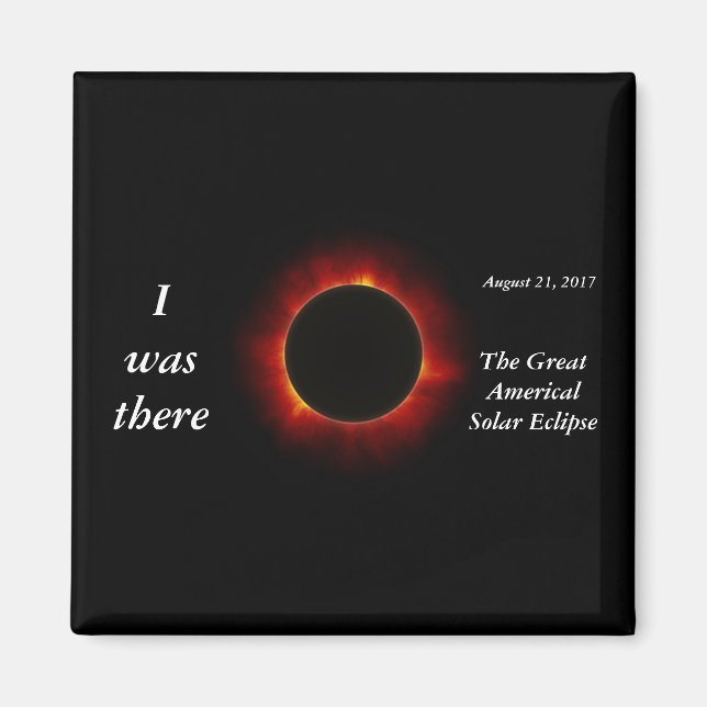 Aimant Éclipse solaire 2017 "J'y étais" édition (Devant)