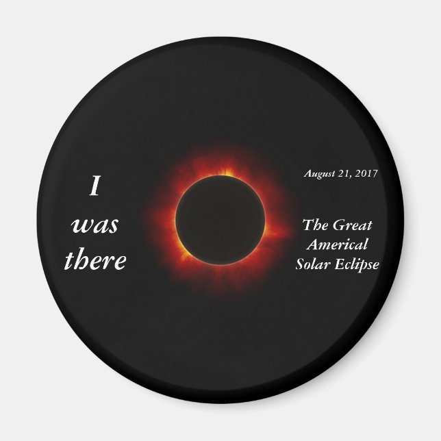 Aimant Éclipse solaire 2017 "J'y étais" édition (Devant)