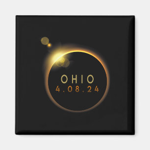 Aimant Éclipse solaire 2024 État Ohio Total Éclipse solai