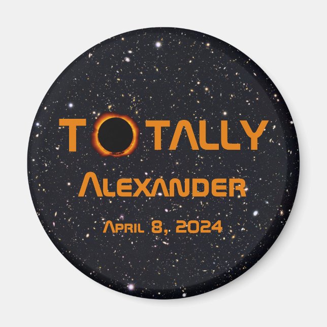 Aimant Éclipse Solaire 2024 Totalement Personnelle (Devant)